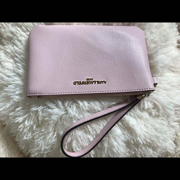 Karl Lagerfeld Pink wristlet purse - Picture 2 of 4
